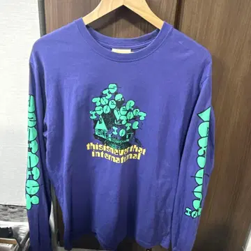thisisneverthat 퍼플 롱 슬리브 T셔츠 S