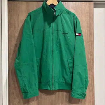 Tommy Hilfiger 그린 나일론 자켓 블루종 XXL