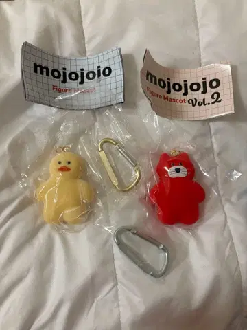 mojojojo 피규어 마스코트 빨간 고양이 노랑 오리 2종 세트
