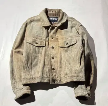 Ourpride 소 가죽 트래커 재킷