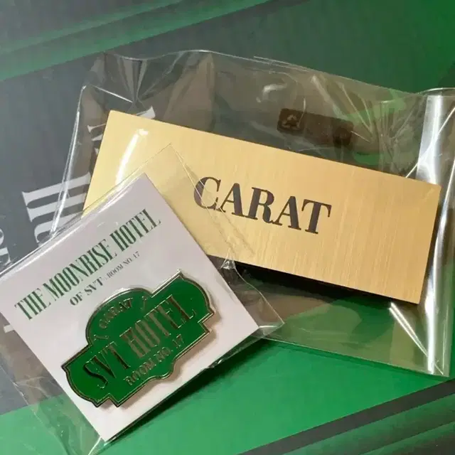 세븐틴 멤버쉽 호텔틴 캐럿 명찰+핀뱃지
