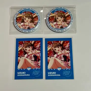 데레마스 시마무라 우즈키 합동 라이브 MOIW 캔뱃지 폴라로이드풍 카드