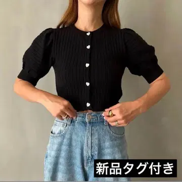 [새상품] HOWDY heart button cardigan 니코앤드