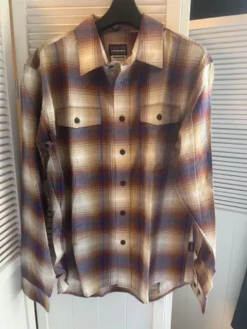 patagonia 백 샷 셔츠 옴브레 체크
