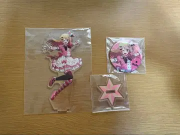 최애의 아이 전시회 응원 세트 아크릴 스탠드 & 캔뱃지 호시노 루비