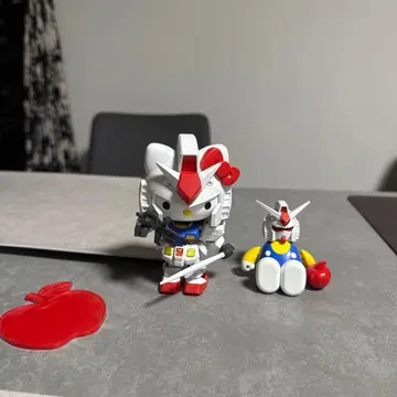 건담 헬로키티 피규어 2개 세트