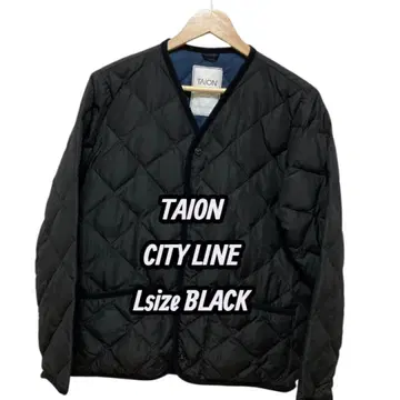 TAION CITYLINE 다운 자켓 L 블랙 네이비