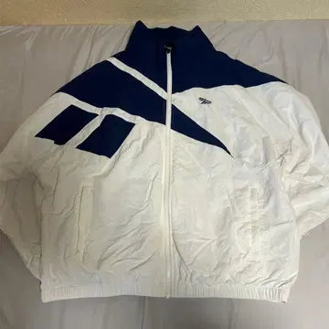 Reebok 나일론 자켓 화이트/네이비