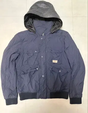 ARMANI EXCHANGE 나일론 후디드 블루종 패딩 자켓