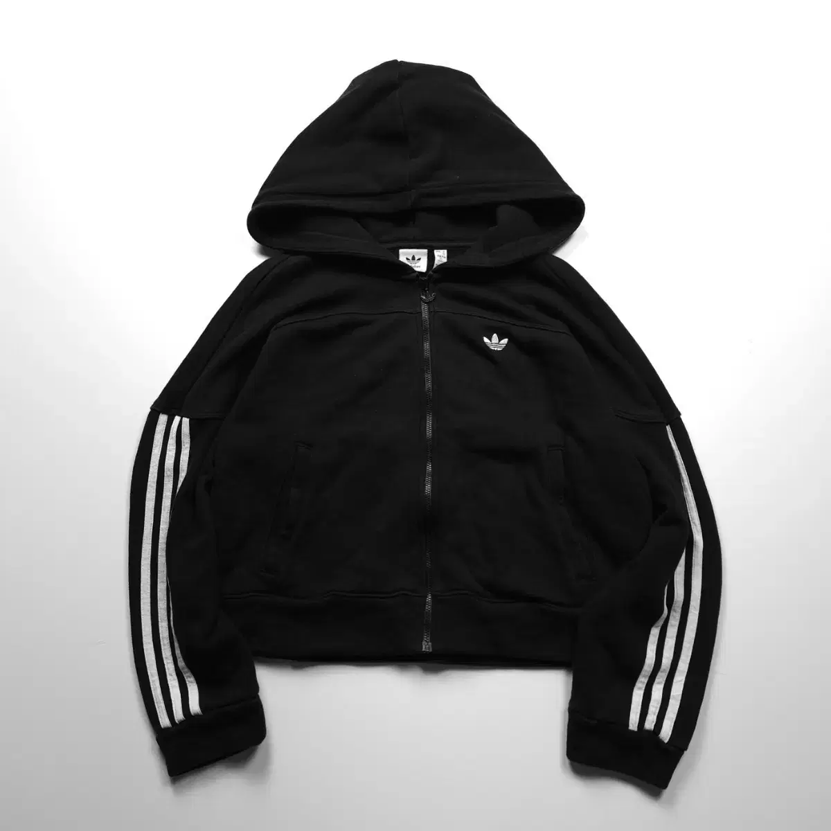 Adidas Trefoil crop sweat hoodie zip-up (85)