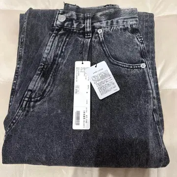 [ 새상품 미사용 ] Heather 데님 와이드 팬츠 그레이 S 사이즈