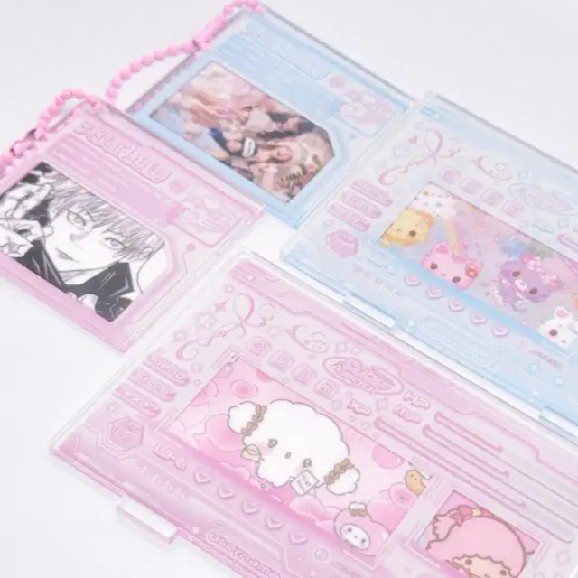 펄리버튼 사이버엔젤 프레임 아크릴스탠드 블루 핑크