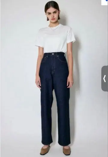 MOUSSY 다크 블루 와이드 레그 데님