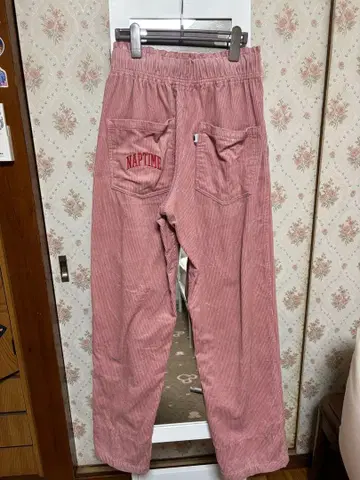 NAPTIME Nissy 자수 코듀로이 팬츠 핑크