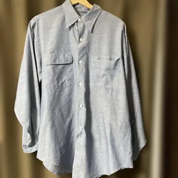 70s bic mac 샴브레이 셔츠 빈티지