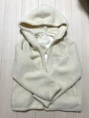 아이보리 플리스 자켓 S 사이즈