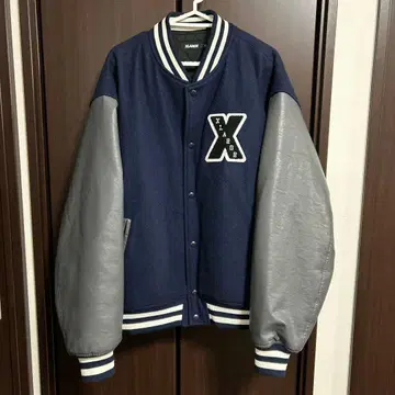 XLARGE 바시티 자켓 네이비/그레이