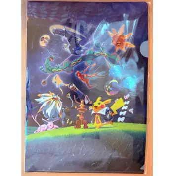 포켓몬 천문대 A4 클리어 파일 메인 아트 별하늘 피카츄 블래키