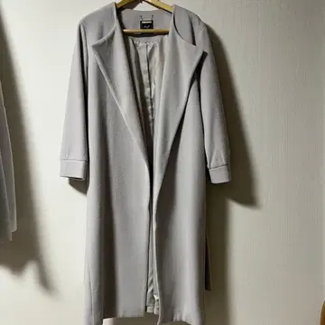 swingle 스윙글 롱 코트 라이트 그레이 화이트 아우터