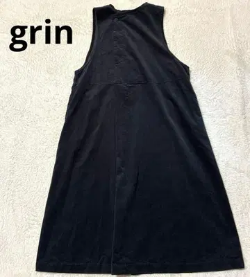 Grin 그린 코듀로이 오버롤 스커트 차콜 그레이