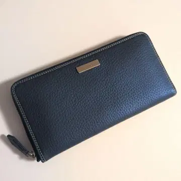 긴자 WAKO 장지갑 라운드 블루 미사용