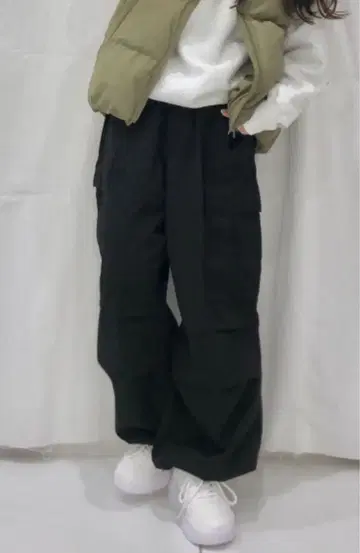 카고 팬츠 블랙