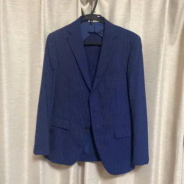 LES MUES 네이비 스트라이프 비즈니스 정장 자켓