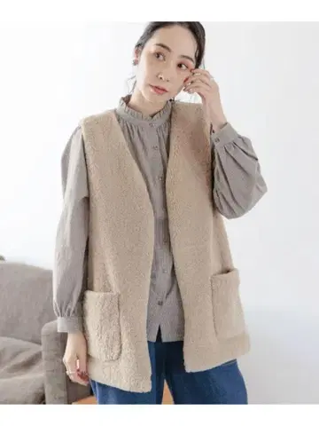 미사용 새상품 studio CLIP 모듬 퍼 베스트 베스트