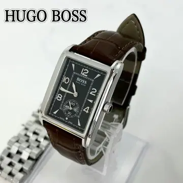 작동 HUGO BOSS 1100 스퀘어 스몰 세컨드 손목시계