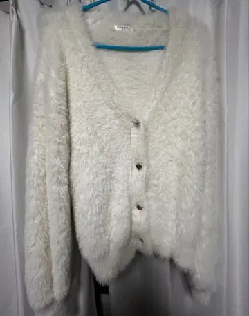 화이트 복슬복슬 가디건 M 겨울