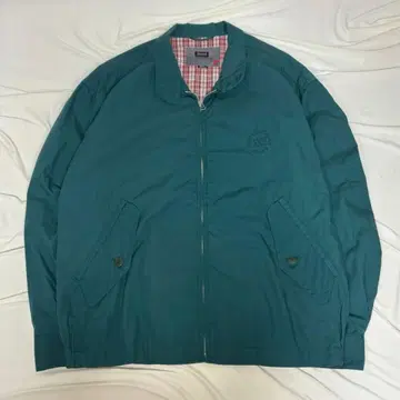 vintage IXIZ 지퍼 블루종 L 아메카지 체크 안감