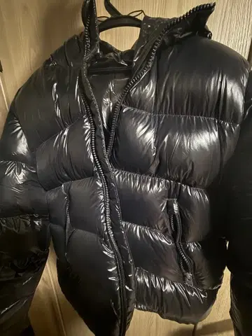 zara 다운 자켓 후드 부착