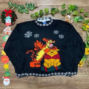레어 디즈니 빈티지 Pooh 곰 푸우 니트 스웨터
