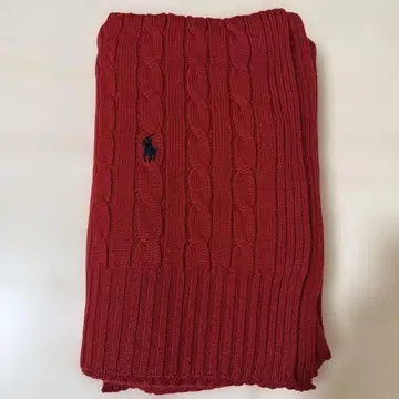 랄프 로렌 빨간색 니트 무릎 담요