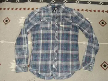 지스타 로우 플란넬 셔츠 빈티지 워시 가공