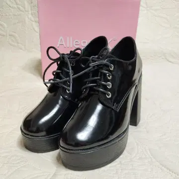 Allegra K 블랙 플랫폼 힐 청키힐