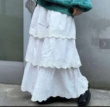 차오패닉 INDIA 스캘럽 레이스 캉캉 스커트