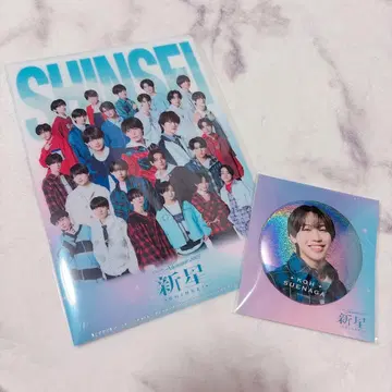 스에나가 히카리 신성 캔뱃지 미니 클리어 파일 세트