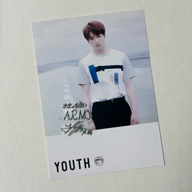 방탄 정국 유스 Youth 싸인 포카 초회 한정 인화사진