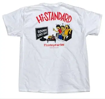 하이-스탠다드 티셔츠 화이트 컬러 XL 사이즈 PIZZA OF DEATH