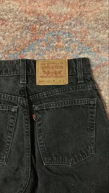 Levi's 550 블랙 스트레이트 데님 L
