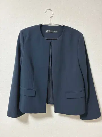 ZARA 네이비 노카라 자켓 M