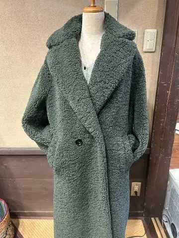 ZARA 테디베어 코트 모스그린 USA 사이즈 M