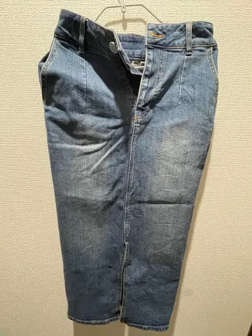 Vicky 데님 타이트 스커트 슬릿 포함 사이즈 0