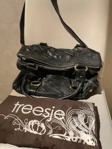 treesje 블랙 가죽 숄더백