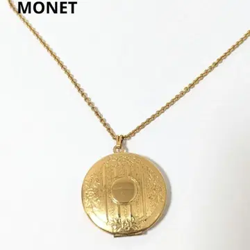 MONET 목걸이 로켓 펜던트 빈티지 골드
