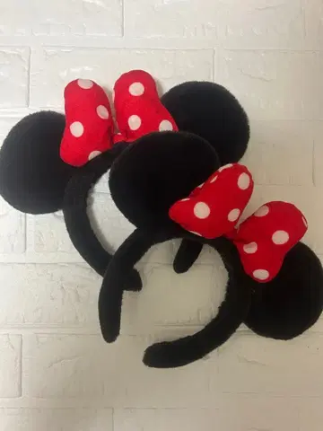 미니 마우스 머리띠 2개 세트