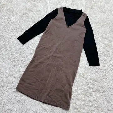 [ c6944 ] 원피스 롱 마터니티 브라운 블랙