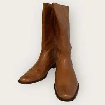 f&ciL 천연 가죽 하프 부츠 카멜 브라운 미사용품