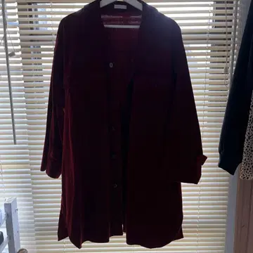 버건디 롱 코듀로이 자켓